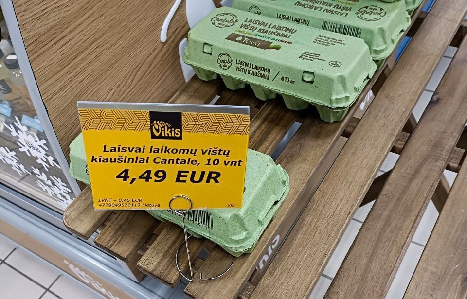 Про цены в «процветающей» европейской Литве. 10 яиц — 4, 49 евро.