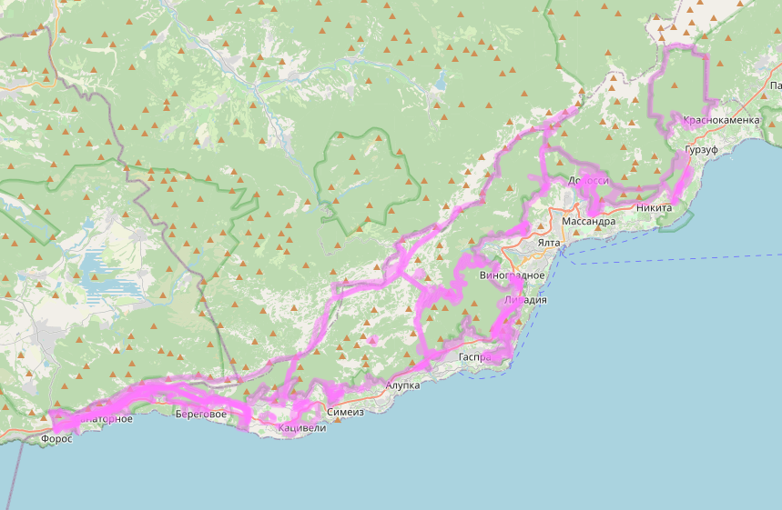 Границы заповедника на Яндекс картах