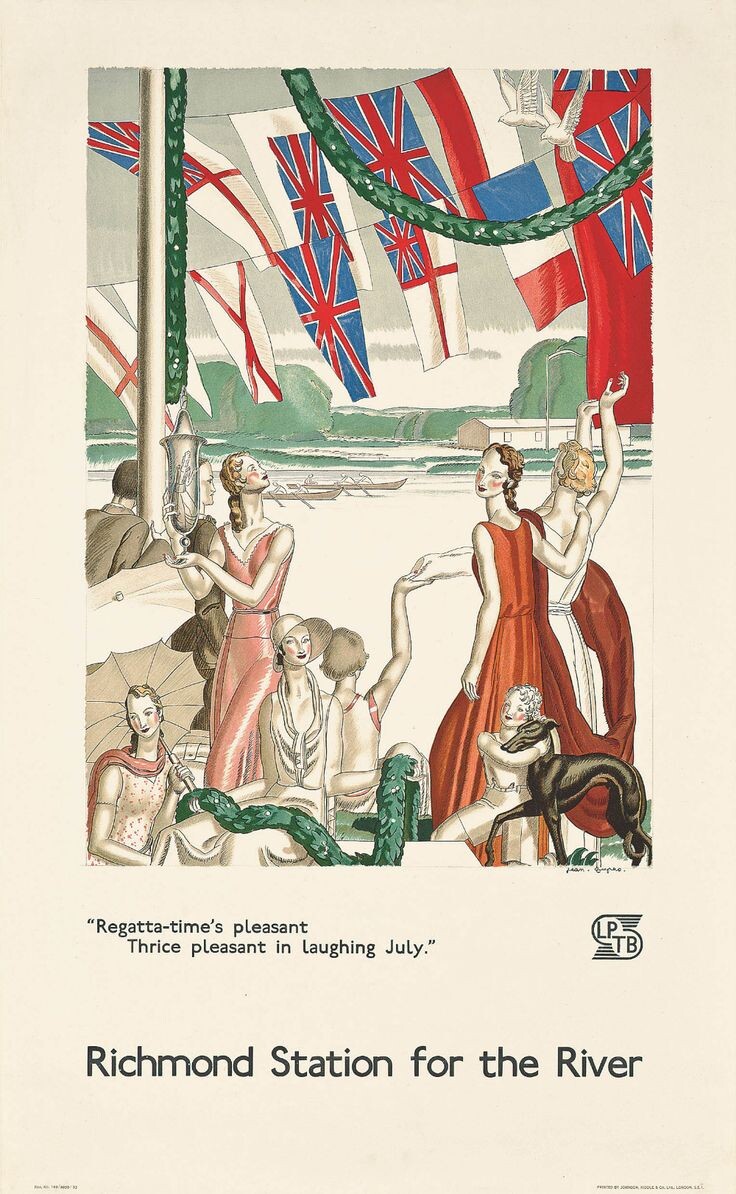 Плакаты для подземной транспортной сети Лондона, 1933 - Жан Дюпа