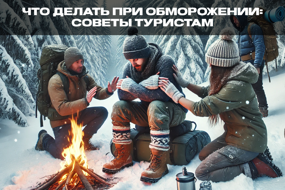 Обморожение — это опасное состояние, при котором кожа и подлежащие ткани замерзают из-за воздействия холода. Вот советы туристам, как действовать при обморожении:

1. Распознайте обморожение

Признаки обморожения:
	•	Побледнение или посинение кожи.
	•	Потеря чувствительности.
	•	Ощущение онемения, покалывания, а затем боли.
	•	Затвердение тканей (в тяжелых случаях).

Чаще всего страдают пальцы рук, ног, нос, уши и щеки.

2. Действуйте быстро
	•	Переместитесь в тепло: найдите укрытие, палатку или другое защищенное место. Если это невозможно, закройте обмороженные участки от ветра.
	•	Снимите мокрую одежду: замените её на сухую.
	•	Изолируйте пораженный участок: обмотайте его тканью или спрячьте, например, пальцы рук подмышкой.

3. Окажите первую помощь
	•	Не трите кожу! Это может повредить ткани.
	•	Согревайте постепенно:
	•	Поместите обмороженную часть тела в тёплую (не горячую!) воду 37–40°C на 20–30 минут.
	•	Если вода недоступна, используйте тепло тела (например, согрейте руки под одеждой).
	•	Изолируйте от холода: после согревания оберните пораженный участок сухой тканью.

4. Не делайте этого
	•	Не используйте огонь, батареи или горячие предметы: это может вызвать ожоги.
	•	Не прокалывайте пузыри, если они появились.
	•	Не растирайте снегом — это увеличит повреждения.

5. Организуйте эвакуацию
	•	При подозрении на обморожение II–IV степени (синюшность, пузыри, утрата чувствительности) срочно обратитесь за медицинской помощью.
	•	Если эвакуация невозможна, продолжайте поддерживать тепло и следите за общим состоянием.

6. Как предотвратить обморожение
	•	Надевайте многослойную одежду, защищающую от ветра и влаги.
	•	Изолируйте открытые участки тела шарфами, перчатками, масками.
	•	Двигайтесь, чтобы стимулировать кровообращение.
	•	Избегайте переутомления и обезвоживания.
	•	Не носите тесную обувь.

Берегите себя в походах и тщательно готовьтесь к холодным условиям!