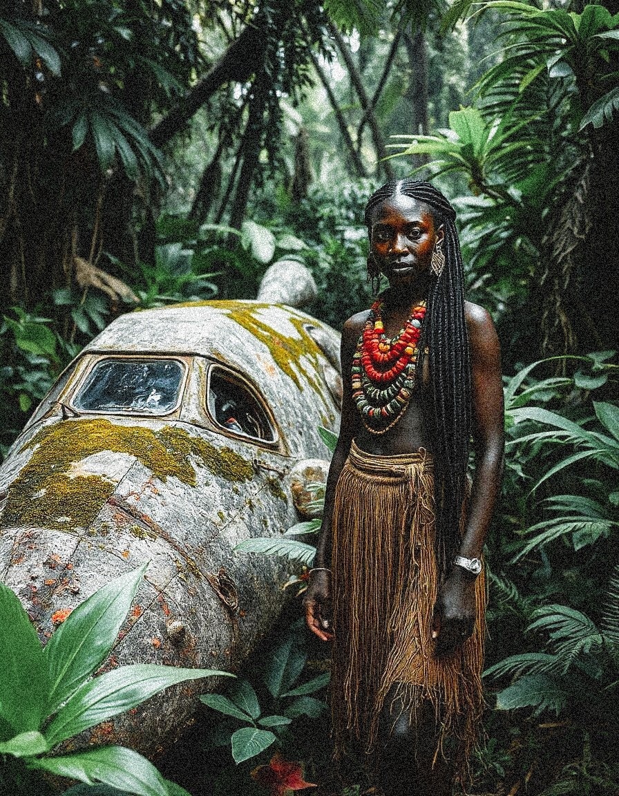 блогерша вместо лифчика бусы, странно 