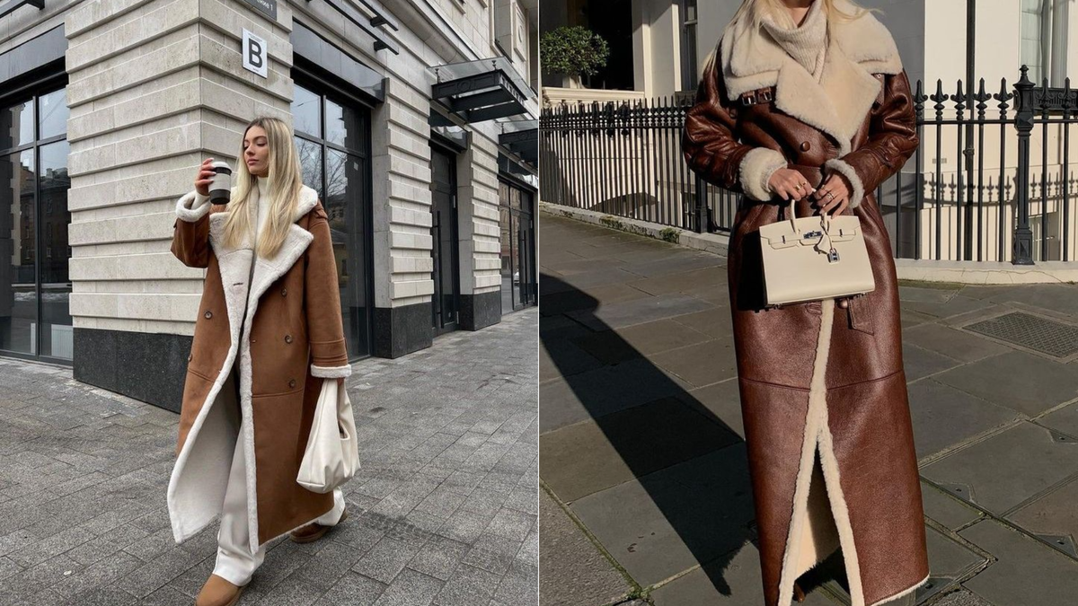 Длинная дублёнка