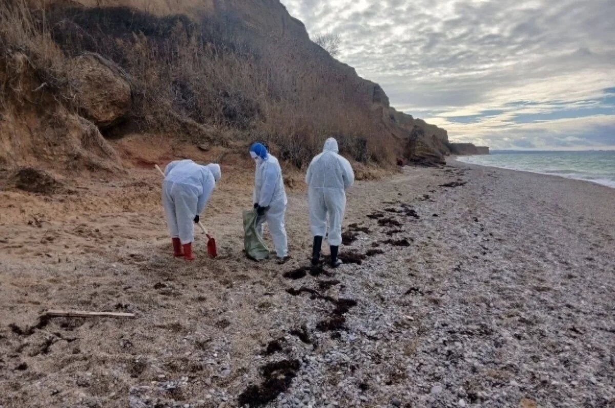   В Севастополе десанты из волонтеров, сотрудников МЧС и городских служб сразу же после обнаружения загрязнения начали очищать береговую линию.