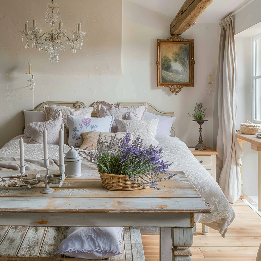 Интерьер спальни в стиле прованс создал искусственный интеллект