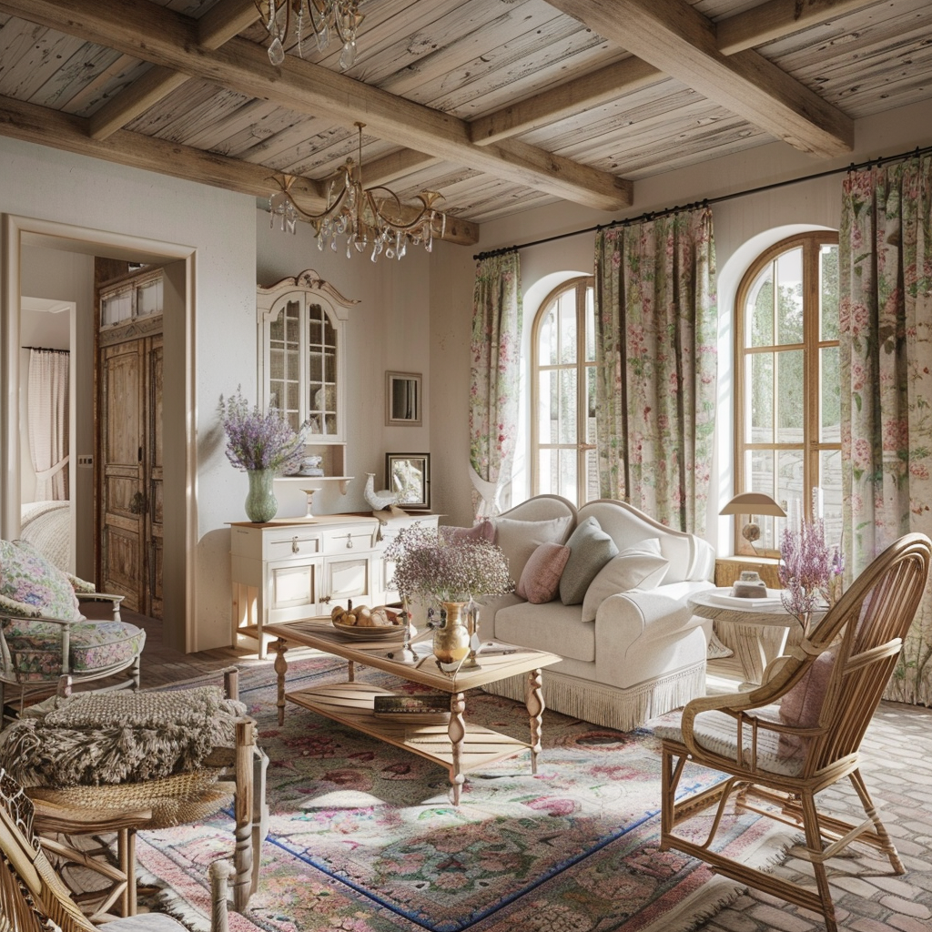 Интерьер в стиле прованс создал искусственный интеллект