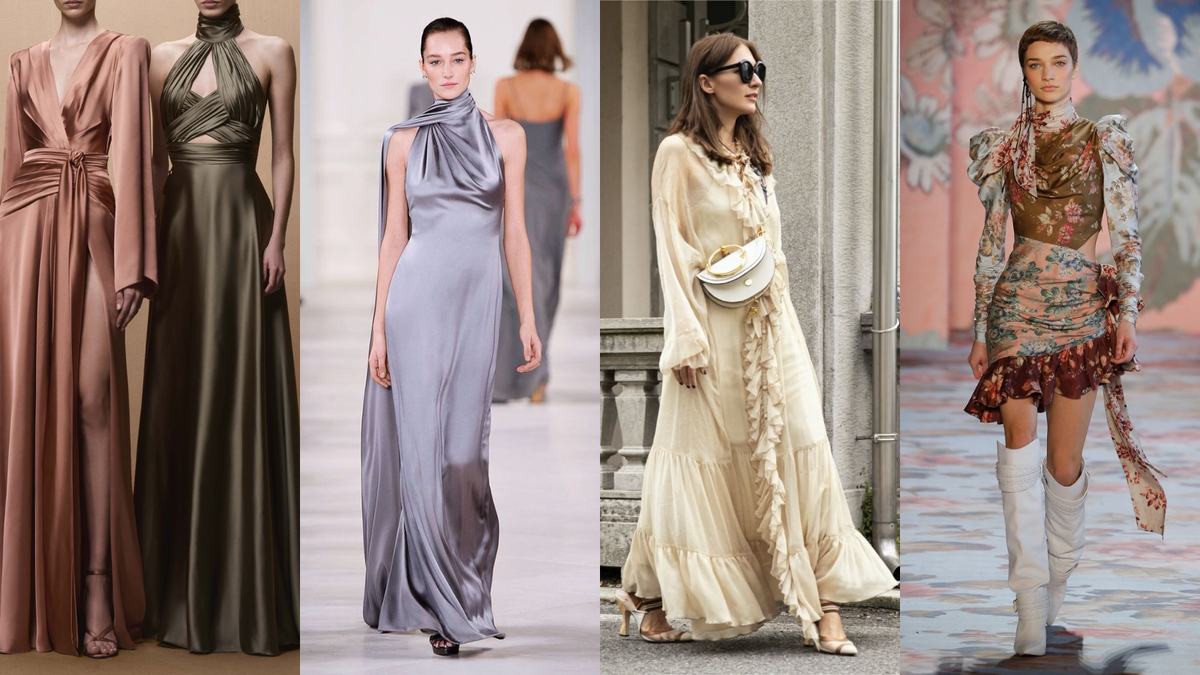 модные материалы платьев 2025