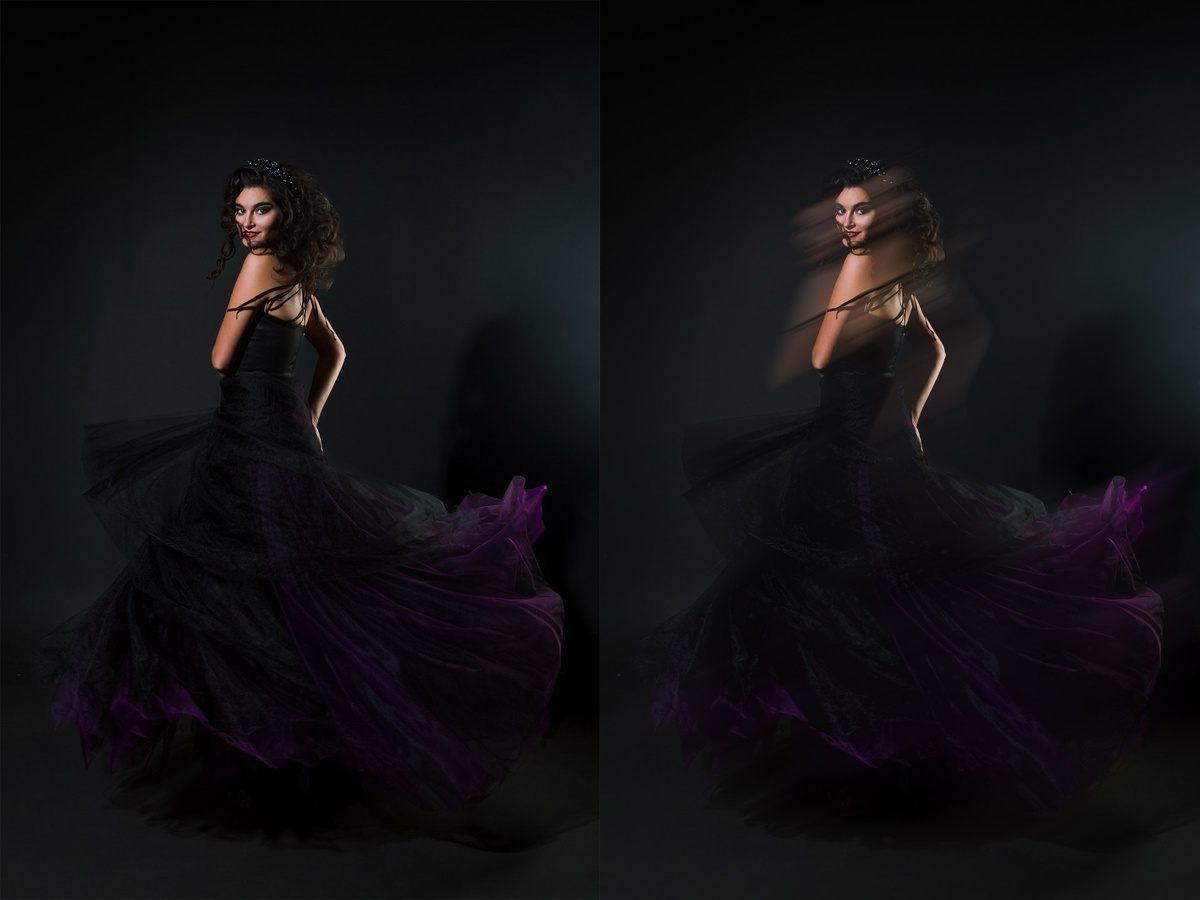    Реалистичнее размытие в движении смотрится на фотографии, где есть живая, не статичная поза. Это касается всех эффектов размытия в Фотошопе — соотнесите, насколько хотелка ложится на сюжет, позу, смысл исходника / Фото: Елизавета Чечевица