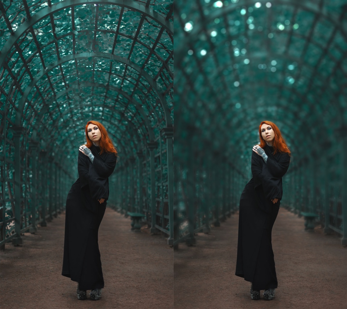    Слева — оригинал, справа — результат после имитации боке / Фото: Елизавета Чечевица