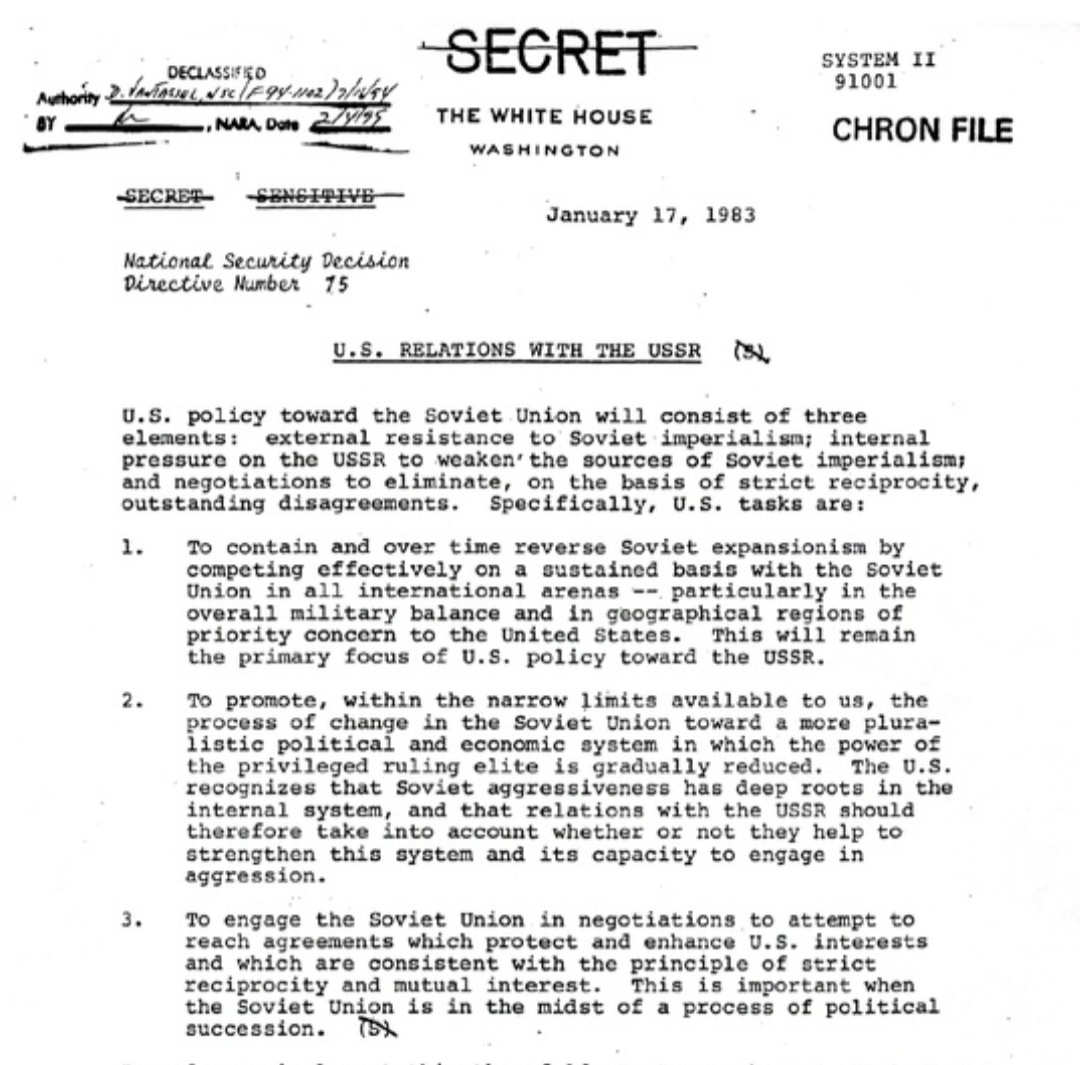 Директива 75 о принятии решений в области национальной безопасности (1983)