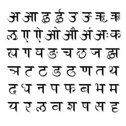 «Алфавит» языка Санскрит.