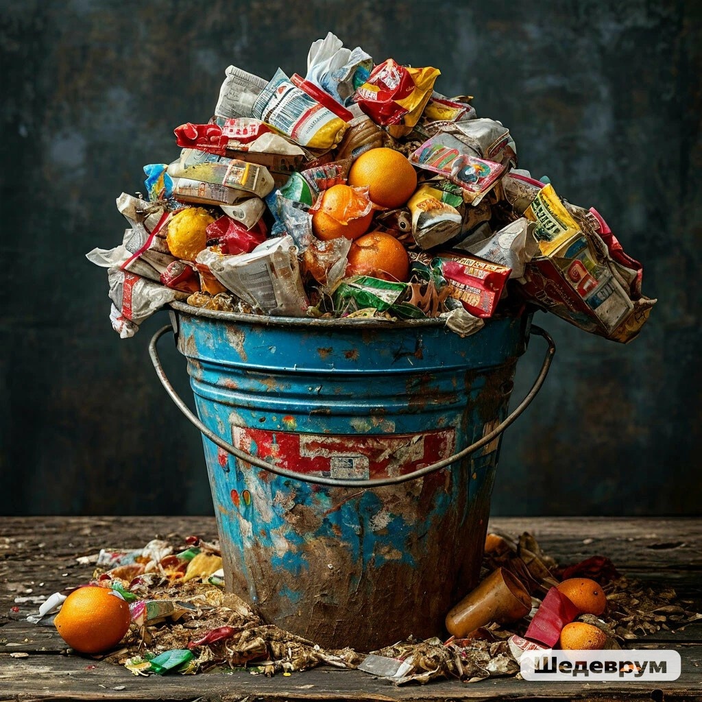 Пищевые отходы после новогодних праздников составляют до 40% от общего количества 