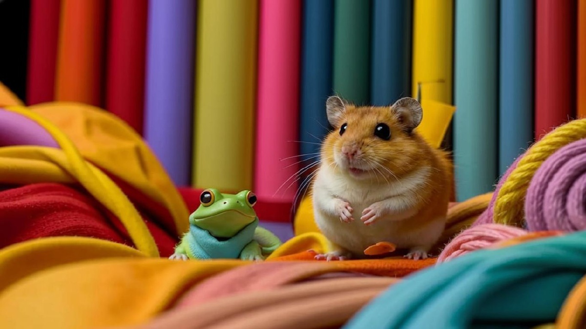 Швейный хомяк и жаба