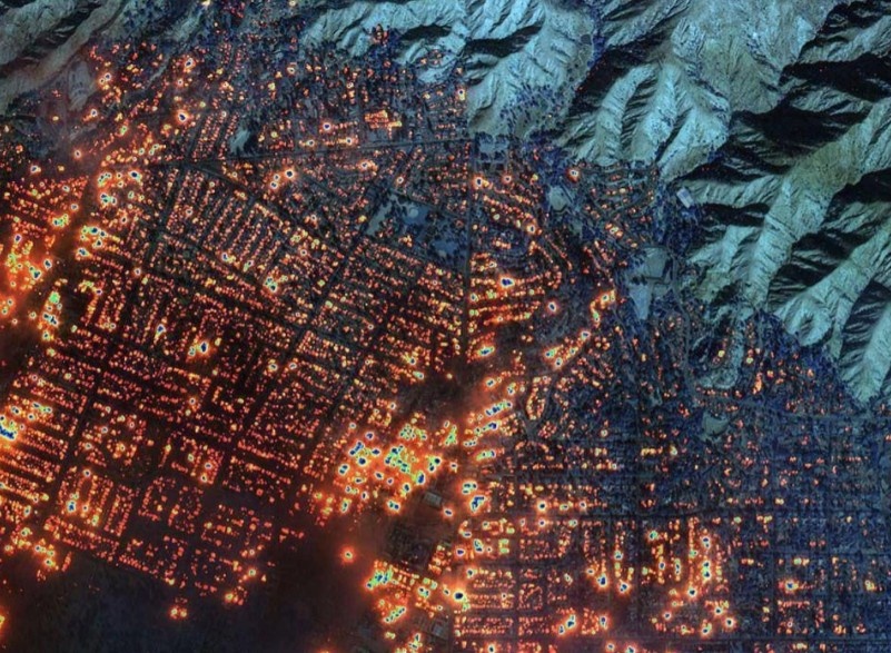 Так сейчас выглядит Лос Анджелес... Снимок со спутника.