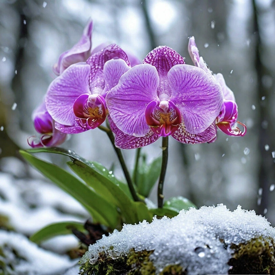 Уникальная орхидея, зимует и цветет без укрытия! Шутка. Картинка создана нейросетью. 