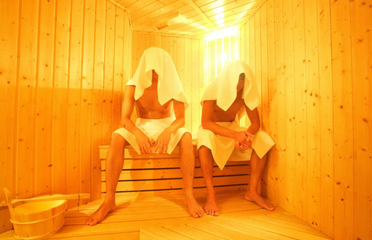 Два мужика сидят в парилке (Яндекс картинки)