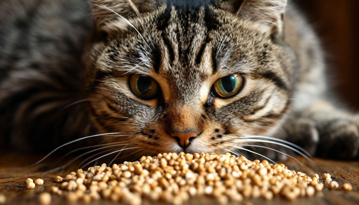 Смотрите, как ваша кошка знакомится с новым блюдом!