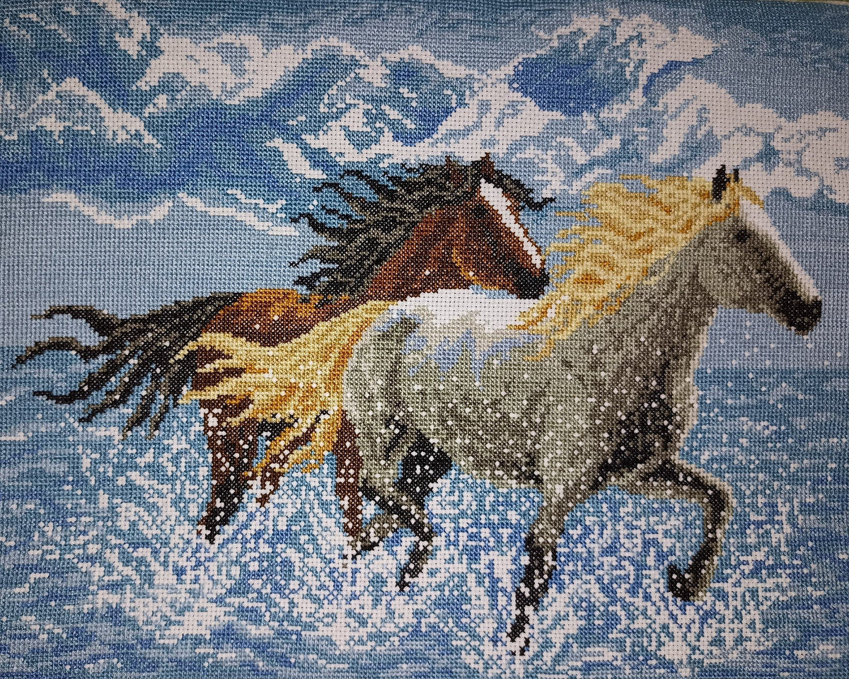 Моя вышивка Бегущие лошади