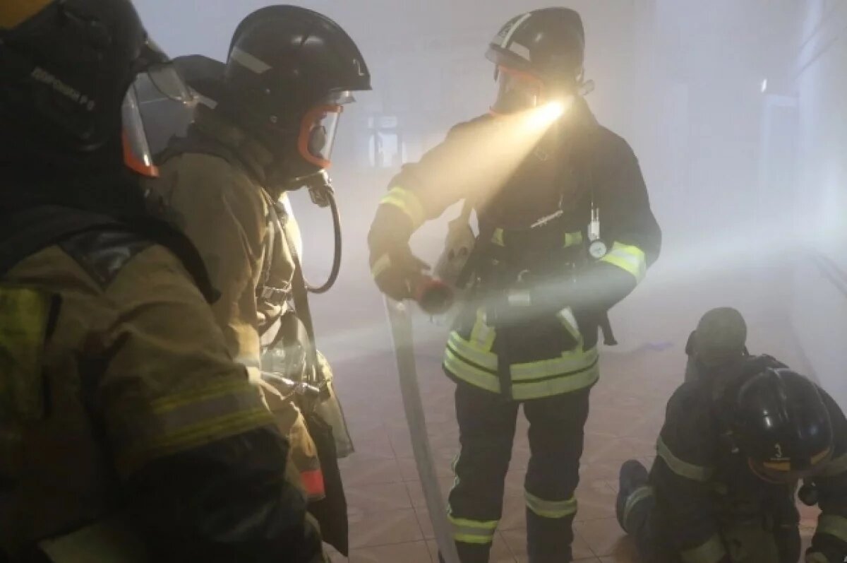    Под Красноярском загорелся свинарник