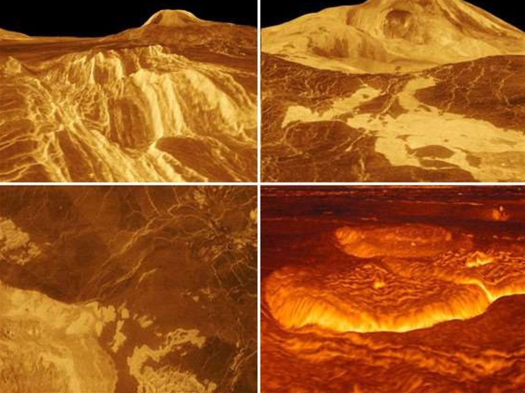 Рельеф Венеры - две трети поверхности это траппы и вулканы.
