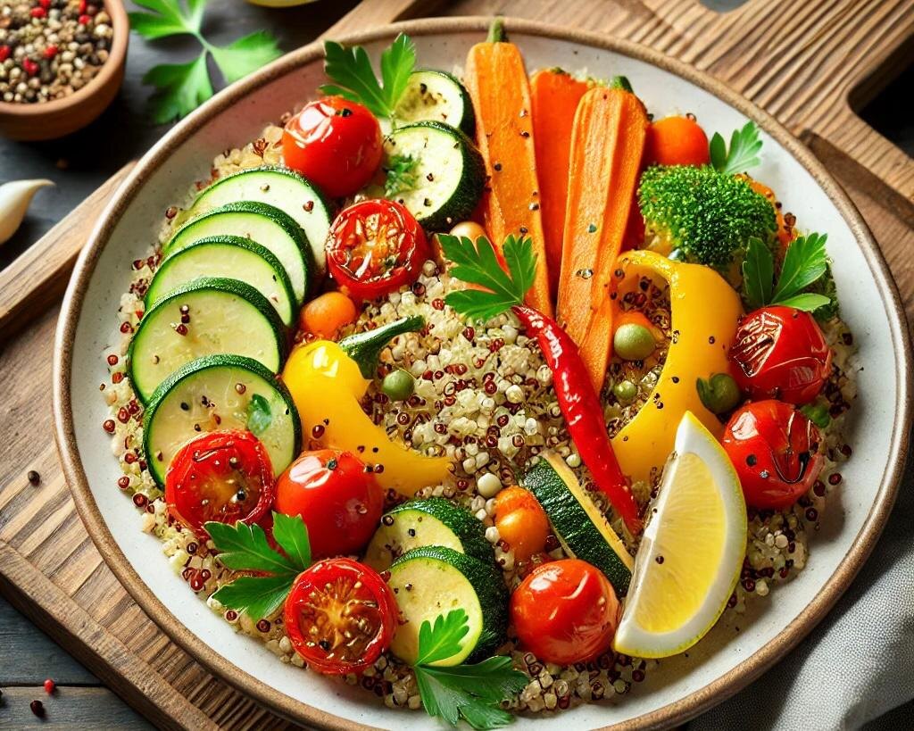 Киноа с овощами