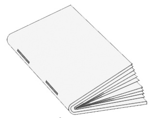 вместо скрепок можно прошить, но это не спасёт ситуацию - сложить будет нельзя