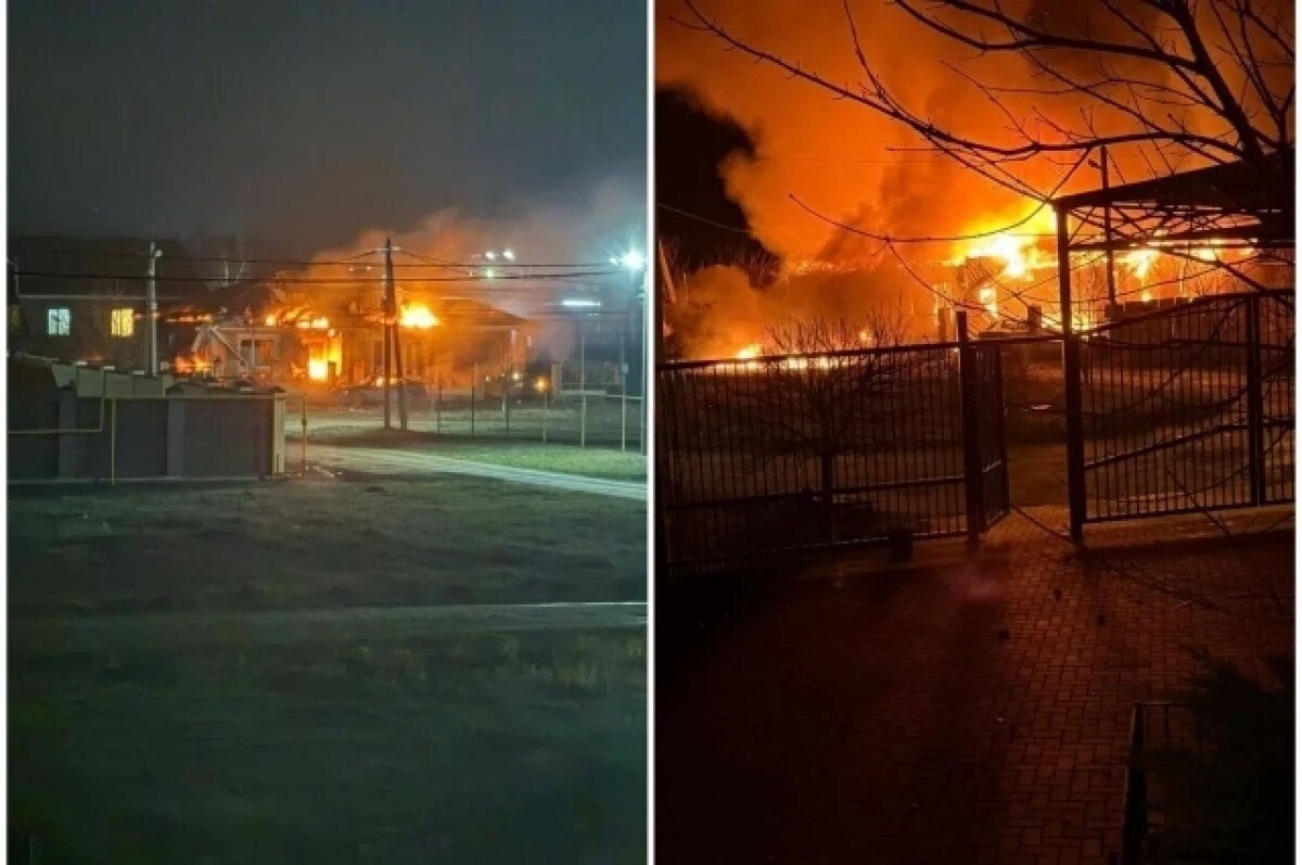    В селе Чалтырь под Ростовом сгорел дом.