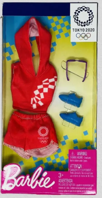 Набор Вarbie olympics 2020 GHX83 красный костюм - фото из открытых источников