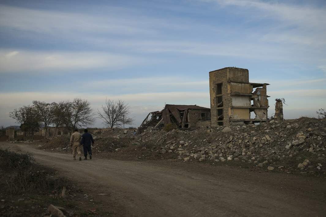 Нагорный Карабах. Азербайджанские военнослужащие в Агдаме. Фото: TASS/AP