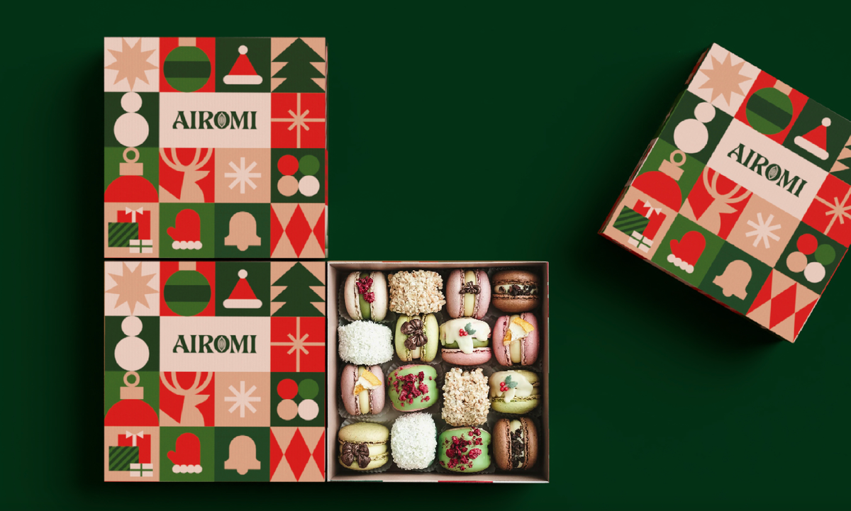 Новогодняя упаковка бренда Airomi 
Новогодняя упаковка бренда Airomi 
