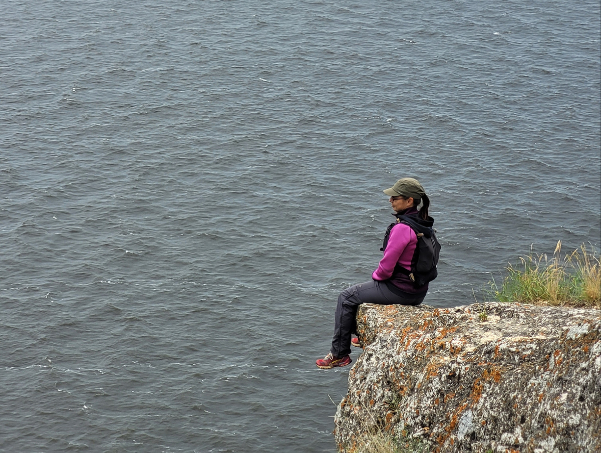 Это я, автор канала на скале "Белый камень" возле нашего "Жигулёвского моря"