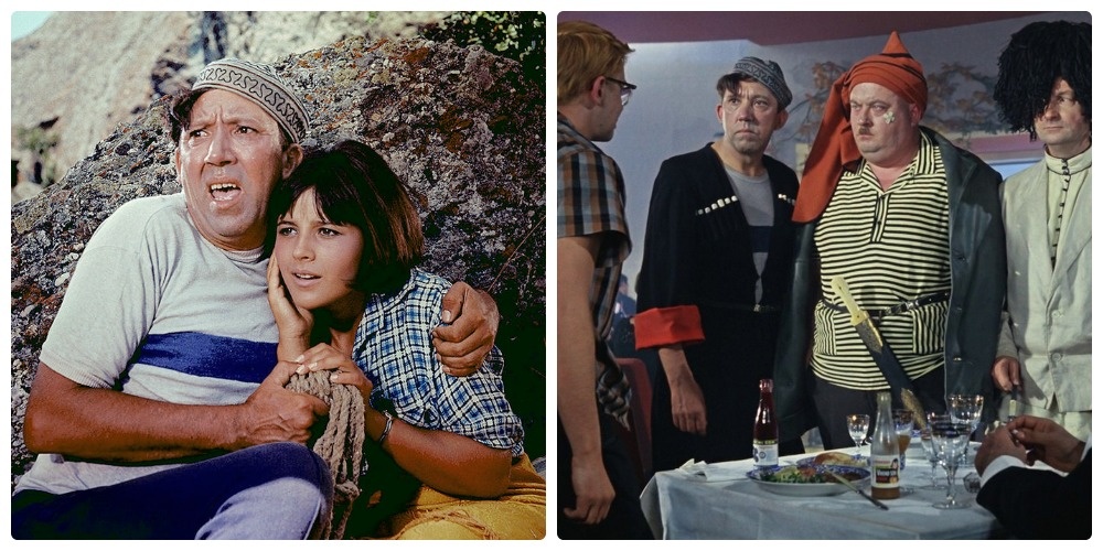 кадры из фильма «Кавказская пленница, или Новые приключения Шурика» (1967)