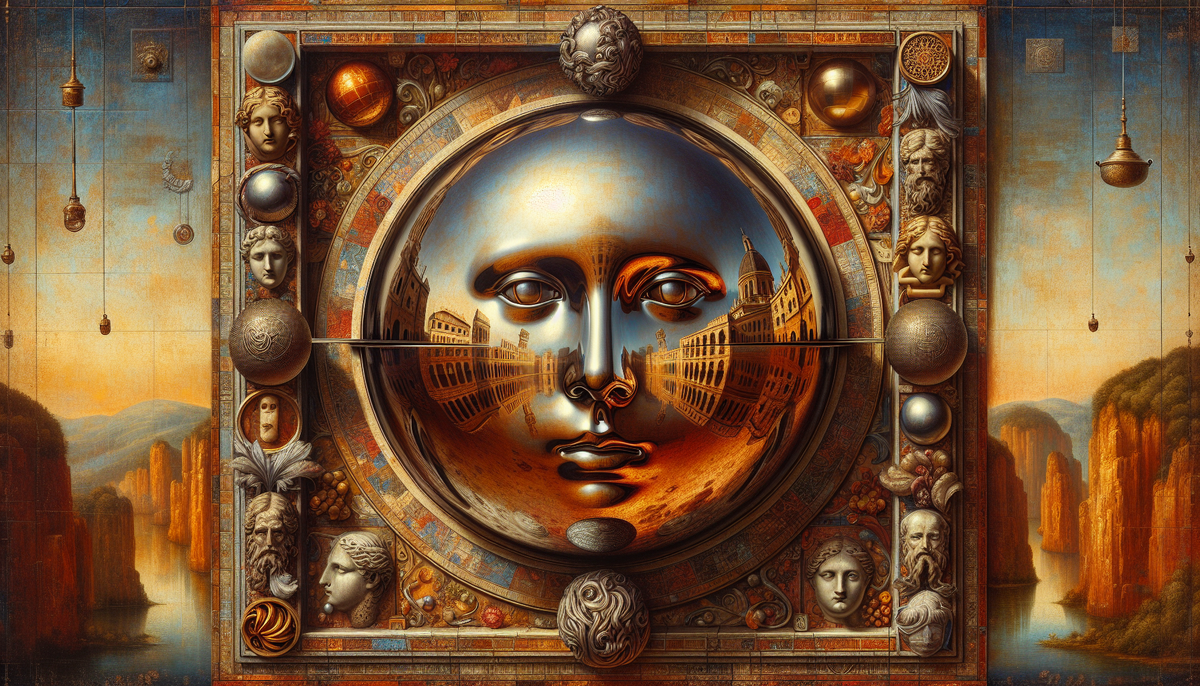 Это изображение погружает в загадочную атмосферу, подчеркивая игру света и скрытых идентичностей.