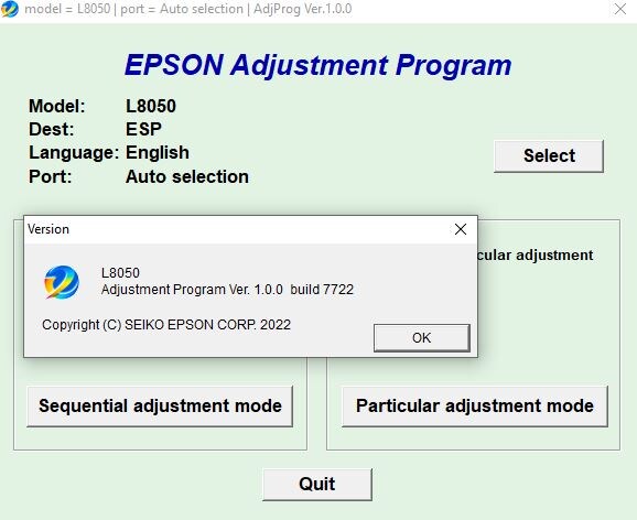 Главное окно программы с версией