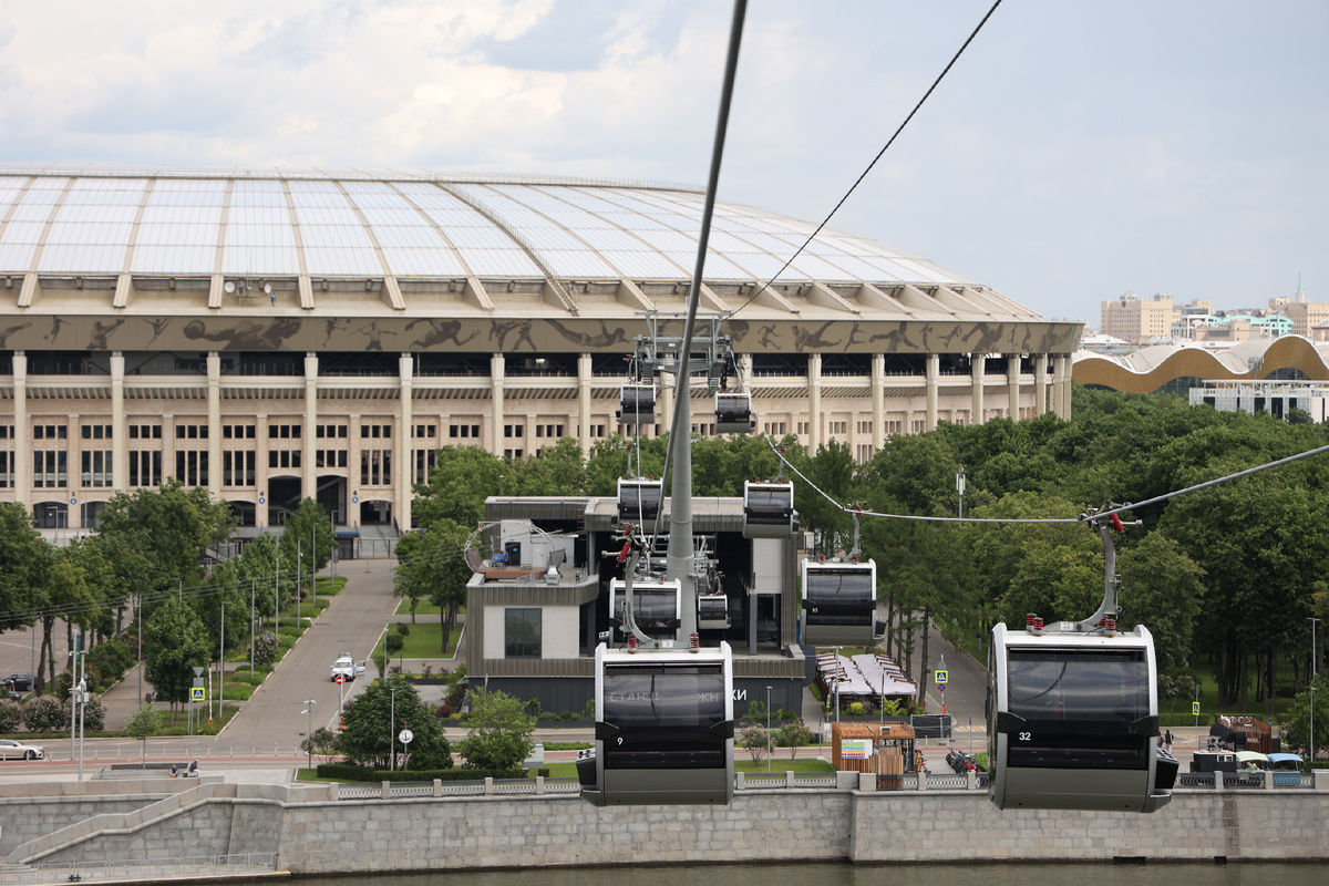 Канатная дорога на Воробьевых горах в Москве
