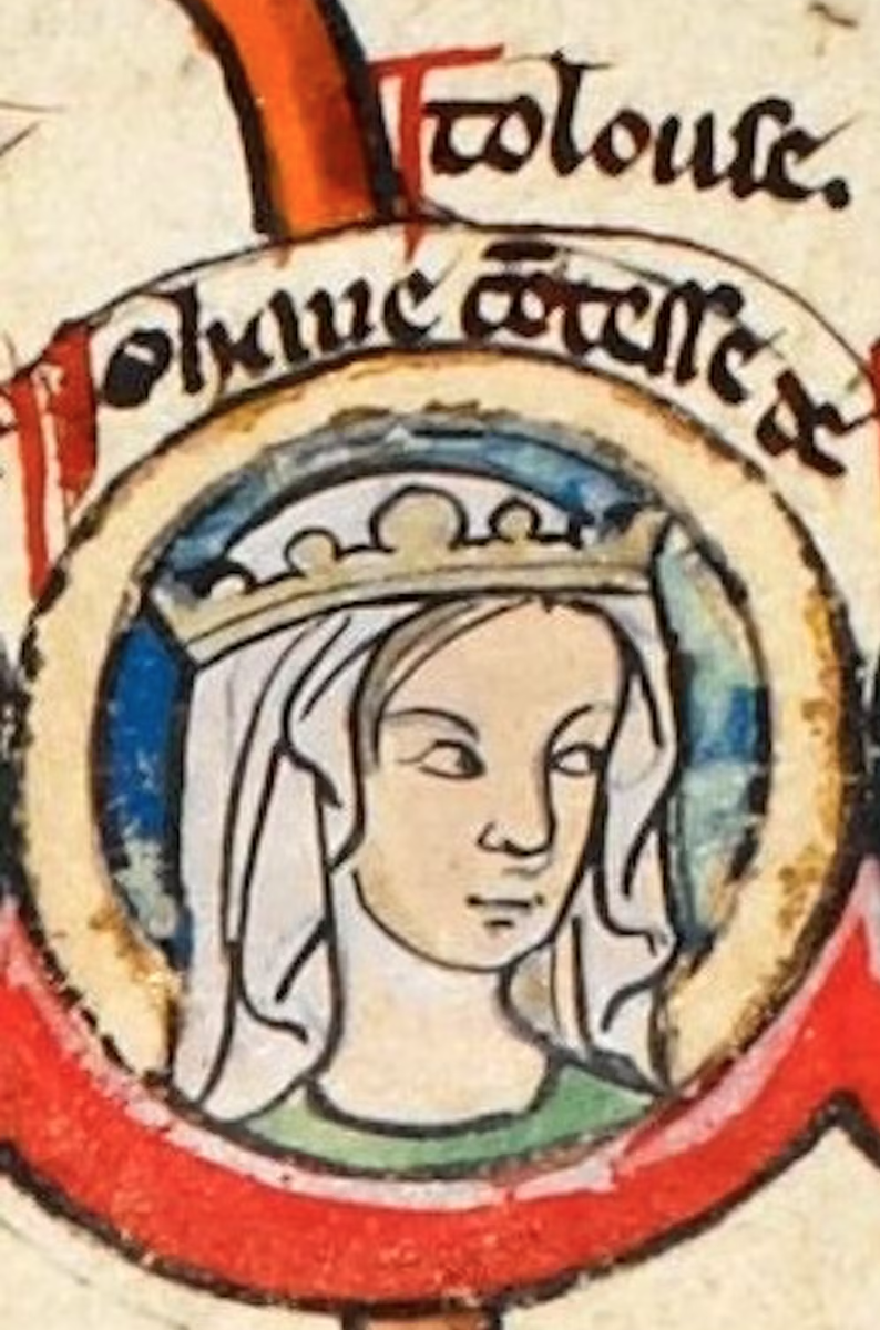 Джованна Сицилийская, около 1300 г. Королевская рукопись 14век