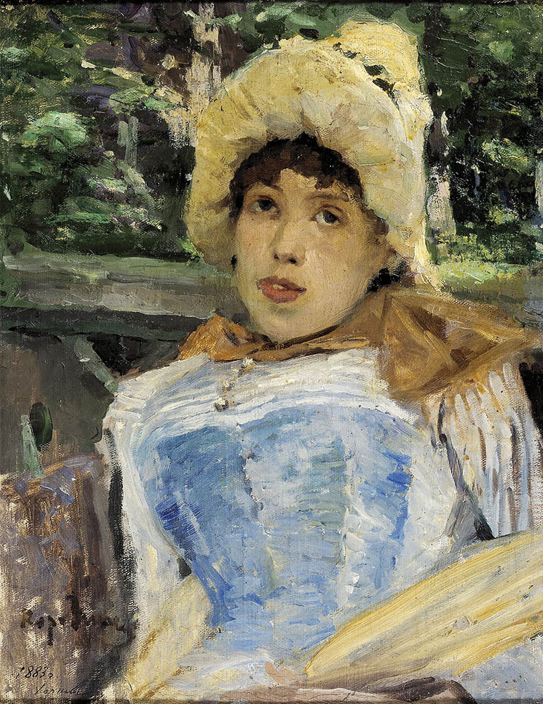 Константин Коровин. Портрет хористки. 1887. Холст на картоне, масло.
Государственная Третьяковская галерея