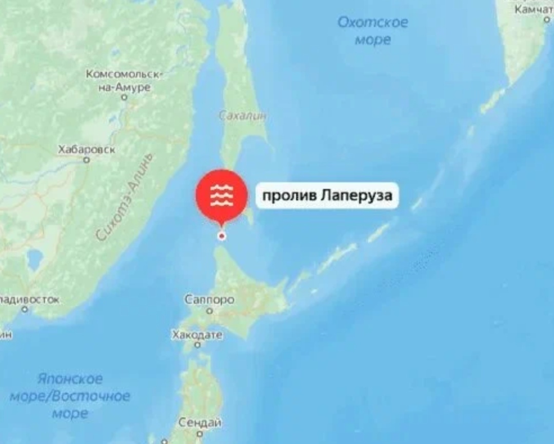 Пролив Лаперуза. Карта взята из открытого источника