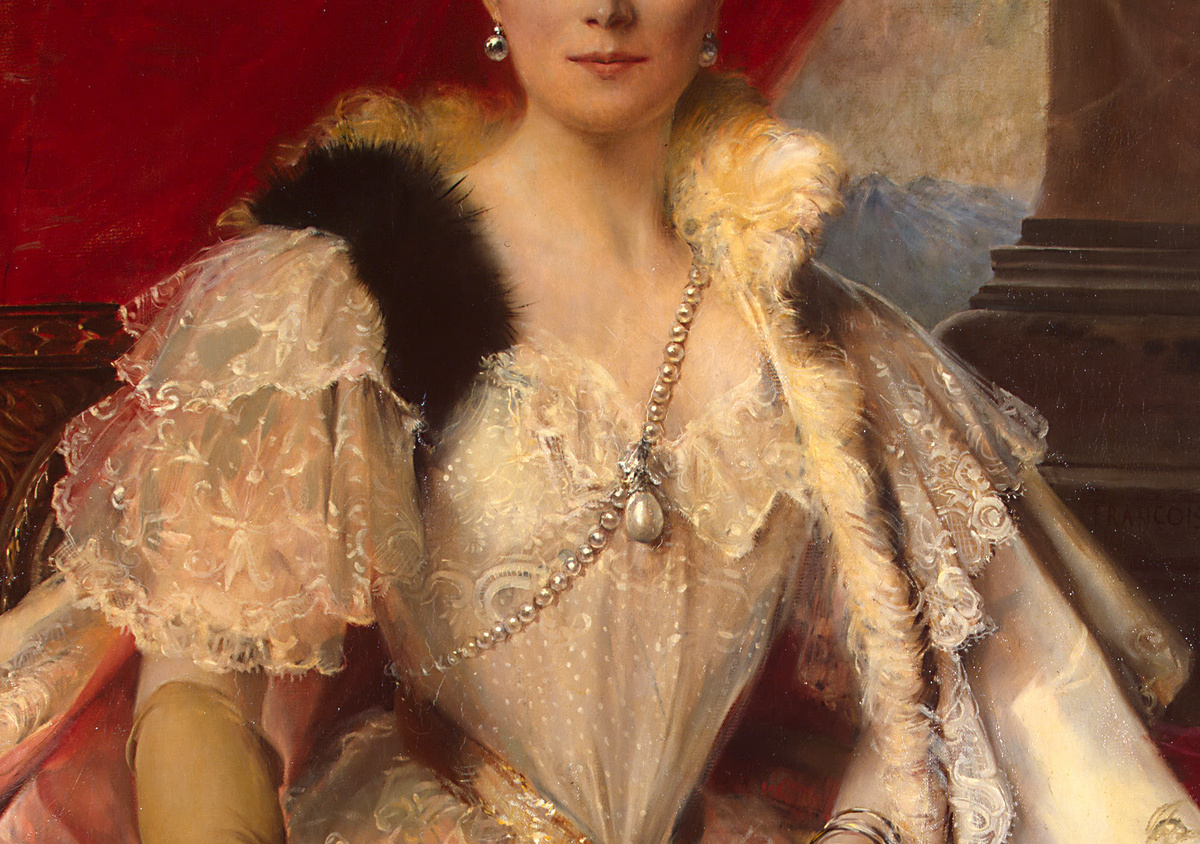 Портрет З.Н. Юсуповой, фрагмент. Франсуа Флеминг, 1894 год