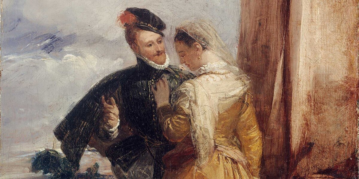 Эми Робсарт и граф Лестерский, около 1827 года. Источник: Музей Эшмола