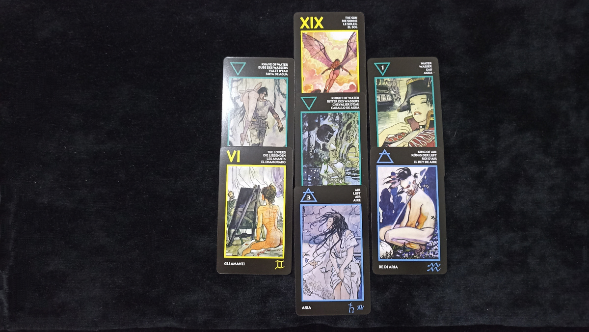 Расклад Вызов мужчины на проявление на Таро Манара