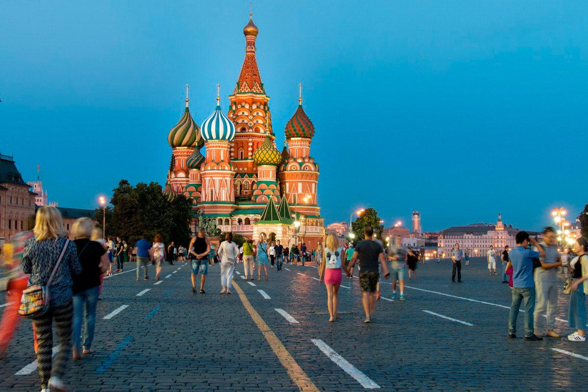 Красная площадь, Храм Василия Блаженного в центре российской столицы