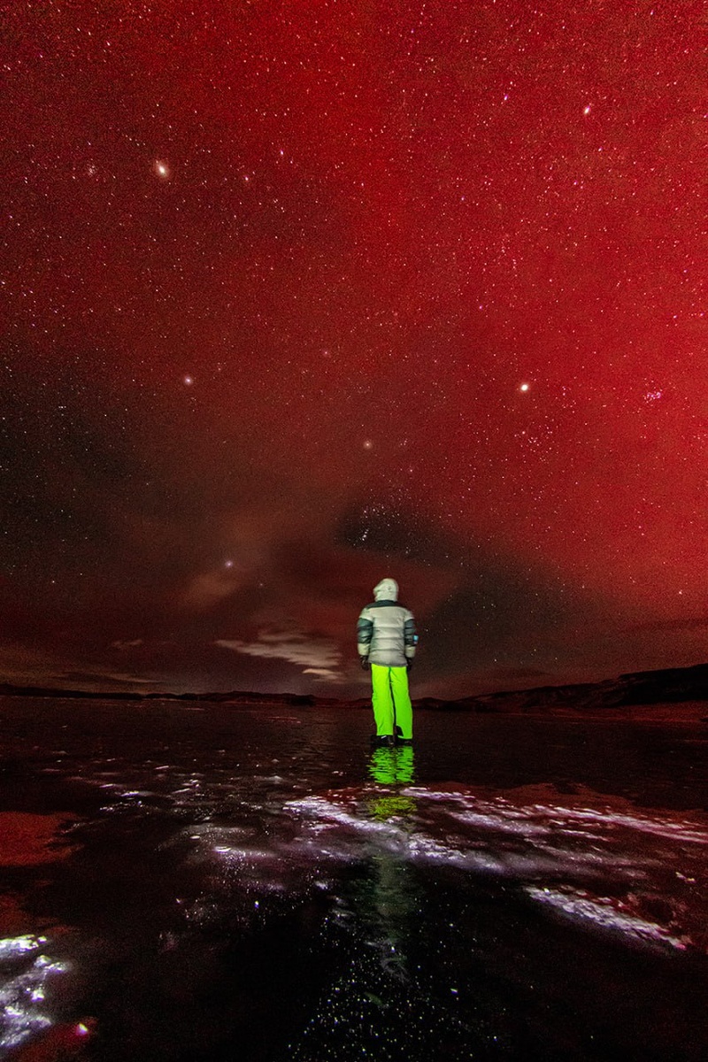 Северное сияние над Байкалом 2025 фотограф Алексей Закиров