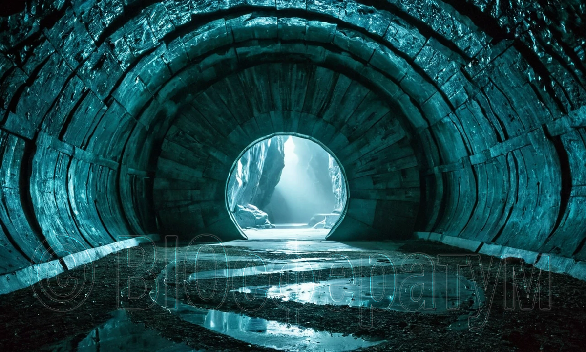 В проходе виднелись ледяные глыбы.