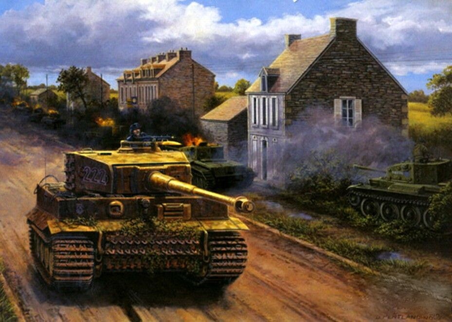 Виллер-Бокаж. Виттман начинает и .... Сейчас правда считается, что "Тигр" имел номер 212.