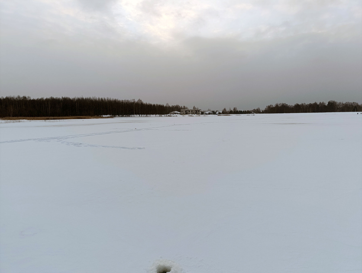 Дошел до места ловли от плотины