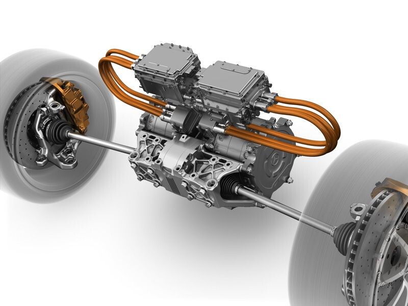 Пример электродвигателя автомобиля