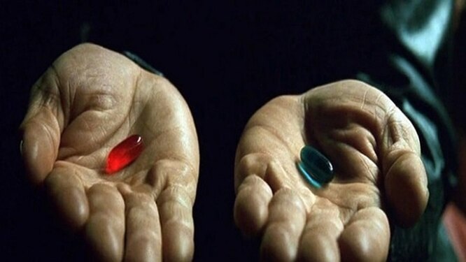 Кадр из фильма "Матрица"