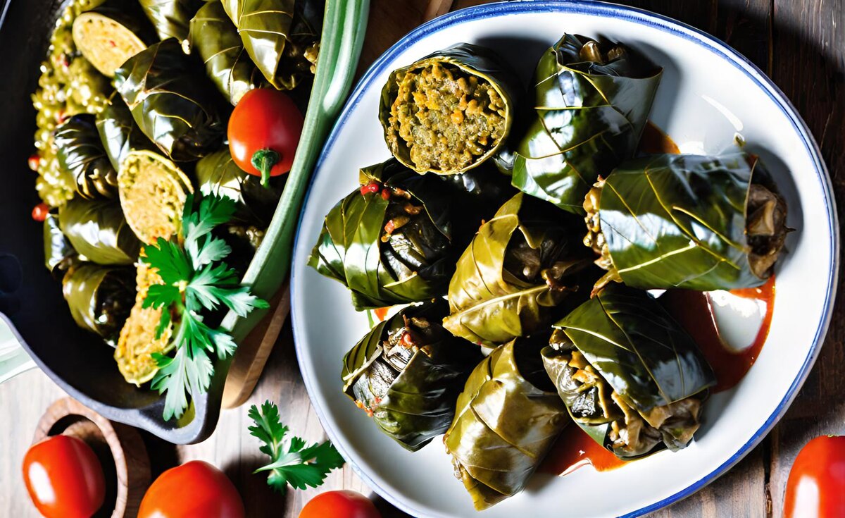 Долма из виноградных листьев