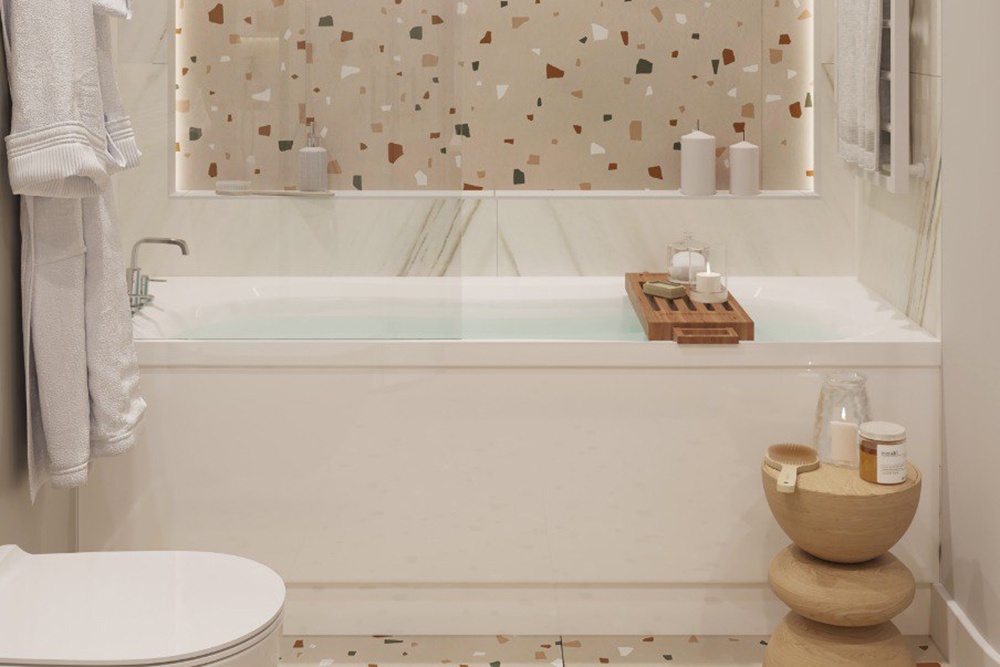    Стальные ванны выглядят современно и лаконично. / Фото: пресс-служба "Студии дизайна Анны Акопян"