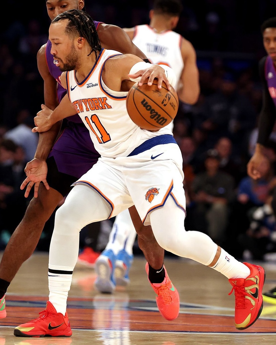 Джейлен Брансон в Nike Kobe 5 Protro «University Red» (2025)